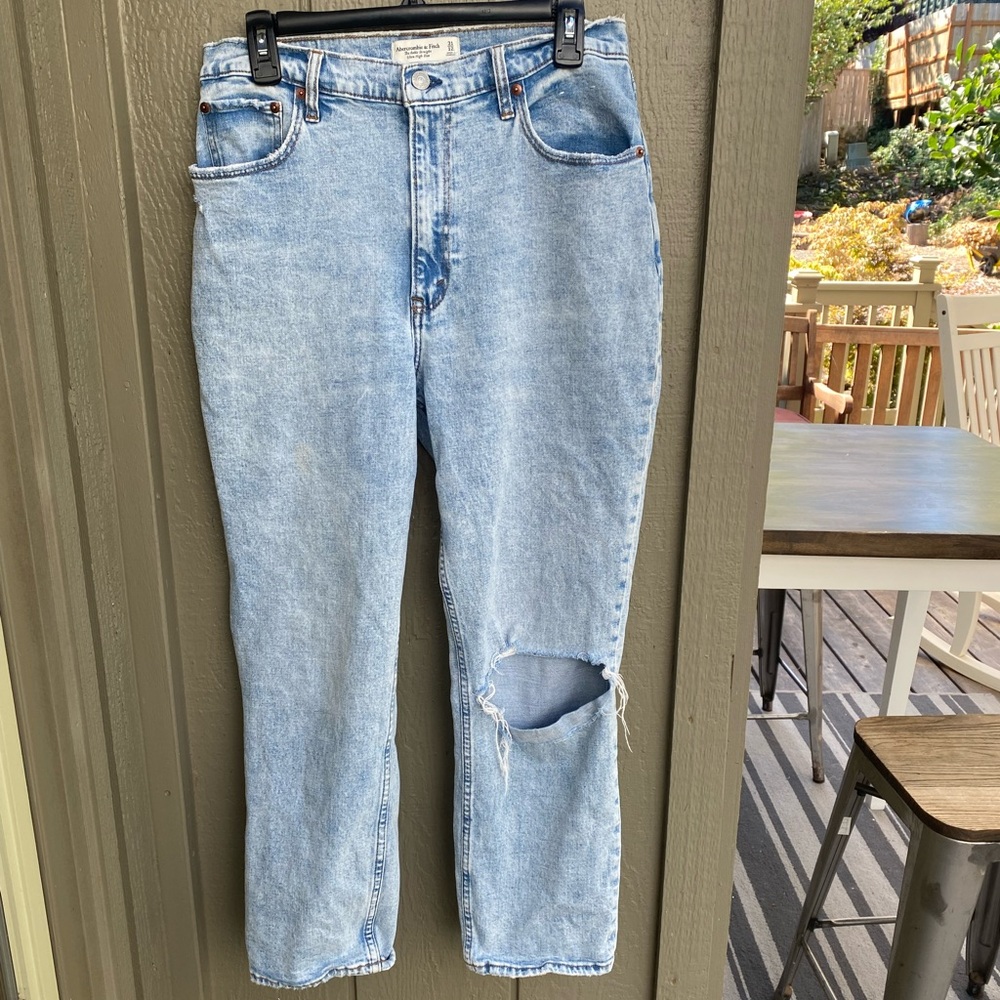Abercrombie&Fitch the ankle straight ultra high rise curve love 12L